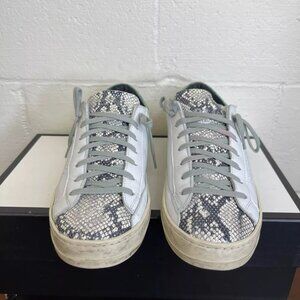 P448 X You Can Surf Later White/Silver Python Sneaker Women's Size 40 EU/9.5 US